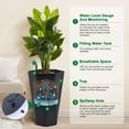thumbnail image 2 of M optimized 22.5 Inch Tall Planters Set of 2 Large Flower Pot Outdoor and Indoor with 2 Trays and a Water Level Monitor and Wheels for Patio, Porch, Living Room, Home Office, 2 of 9