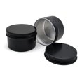 thumbnail image 5 of Nvzi 20 latas de aluminio, envases metálicos a prueba de fugas, tapas redondas de rosca, envases para pintalabios, bálsamo y cera, latas de subembalaje, latas negras, almacenamiento (80 ml), 5 of 5