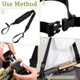 thumbnail image 4 of Correa plegable para silla de playa, correa ajustable de repuesto, mochila universal para acampar en la playa, picnic, color negro, 4 of 5