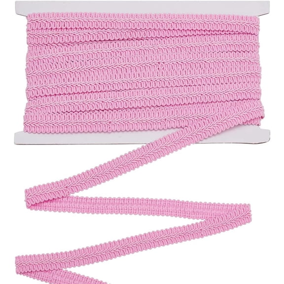 11 Yards 5/8" Pink Polyester Woven Braid Trim Centipede Decorative Gimp