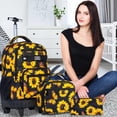 thumbnail image 2 of Mochila con ruedas ZLYERT para niñas y mujeres con lonchera y girasoles, 2 of 8