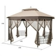 thumbnail image 2 of Costway 10' x 12' Octagonal Patio Gazebo Canopy Shelter Double Top W/Netting Sidewalls, 2 of 10