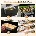 thumbnail image 6 of Uxcell 20-Pack Grill Drip Pans, 7.9 x 3.6 x 2.8 Inch Disposable Aluminium Foil Grease Trays for 5017 Griddle/BBQ Accessories [Silver Tone], 6 of 6