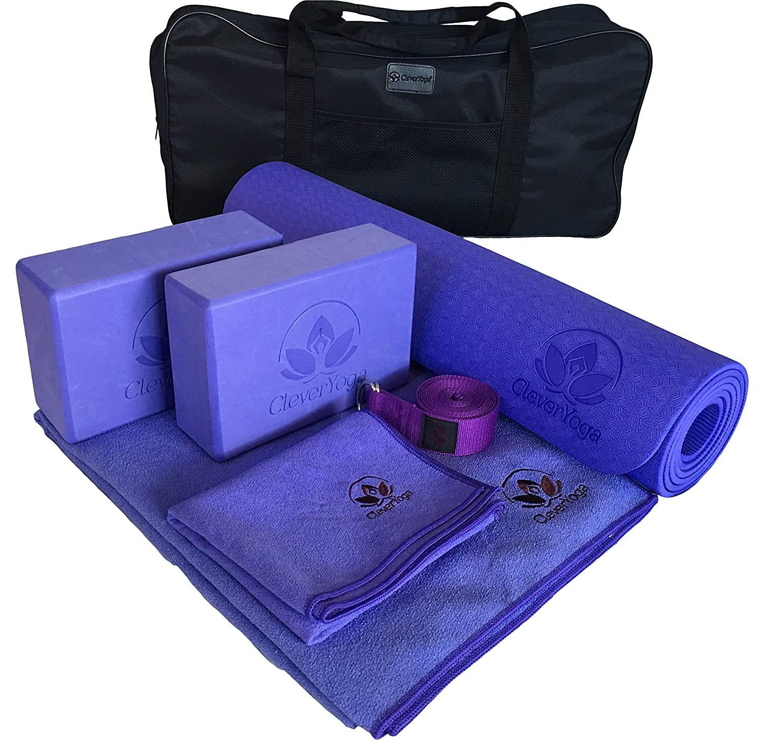 Yoga Set Kit 7Piece 1 Yoga Mat, Yoga Mat Towel, 2 Yoga Blocks, Yoga