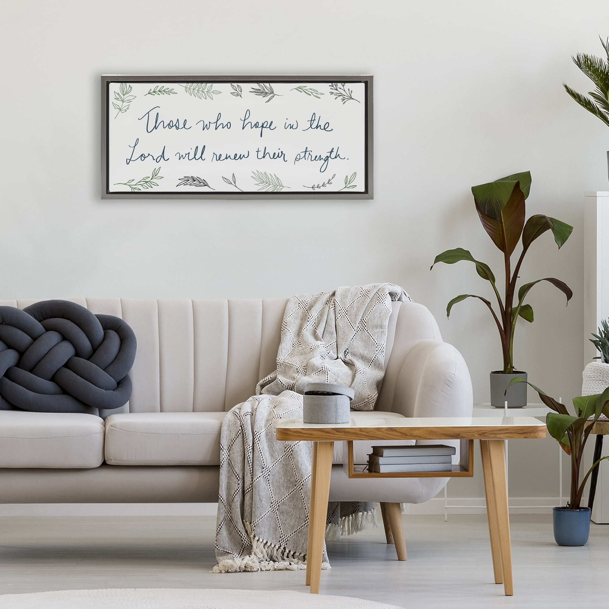 Stupell Industries Renew Their Strength Gray Framed Floater Canvas Wall Art, design by SD Graphics Studio