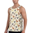 thumbnail image 2 of Fotbe Funny Chicken Pattern Men's Quick Dry Workout Tank Top Gym Muscle Tee Fitness Bodybuilding Sleeveless T Shirt Breathable Workout Shirt-Small, 2 of 9