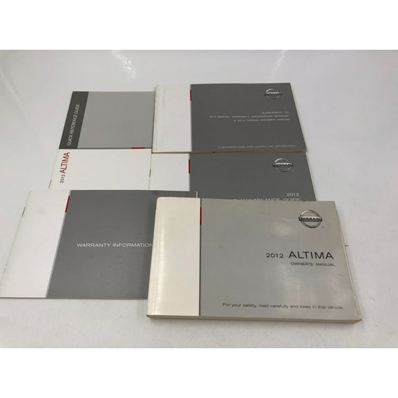 2012 Nissan Altima Sedan Owners Manual Handbook Set OEM N01B22059