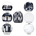 thumbnail image 2 of Grey Pixel Stripe Water Resistant Zipper Closure Isulated Soft Cooler Lunch Bag, 2 of 3