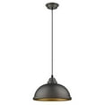 thumbnail image 2 of IRONCLAD 10" Wide Industrial-style 1 Light Rubbed Bronze Ceiling Mini Pendant, 2 of 2