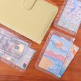 thumbnail image 4 of Carpeta de cuaderno de cuero PU A6 recargable con 12 bolsillos con cremallera de hojas sueltas, carpeta estilo agenda de hojas sueltas con cierre de hebilla, amarillo, 4 of 5