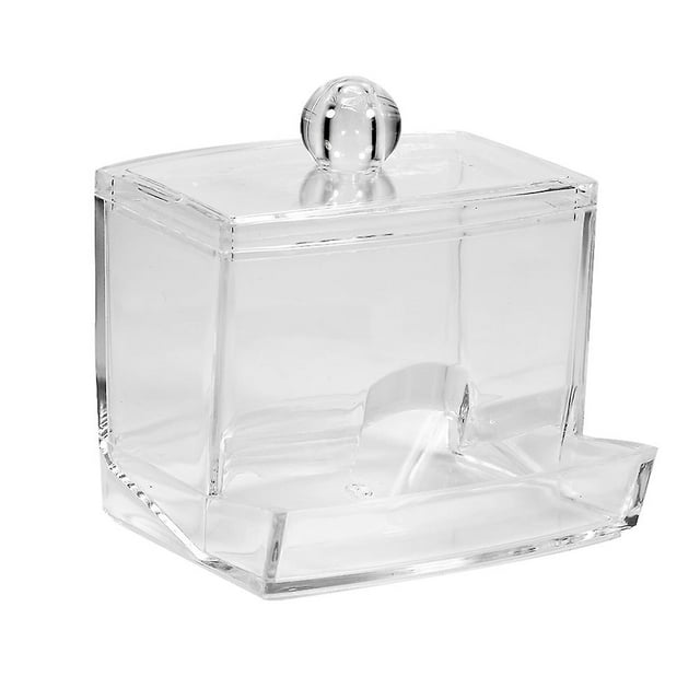 Practical storage box for cotton swabs, cotton buds, makeup, transparent cosmetic case