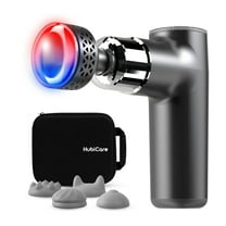 HubiCare Heat and Cool Massage Gun, Deep Tissue Impact Massager for Pain Relief, Muscle Handheld Therapy Gun, with Level 8 Intensity-Control Modes, 4 Replaceable Massage Heads
