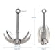 thumbnail image 4 of Gancho de Agarre Bote Plegable Ancla de Pared Kit de Herramientas de Supervivencia de Garras de Escalada en Roca Macarena Gancho, 4 of 7