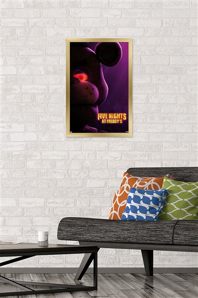 Five Nights at Freddy's Movie - Freddy One Sheet Wall Poster, 14.725" x 22.375" Framed