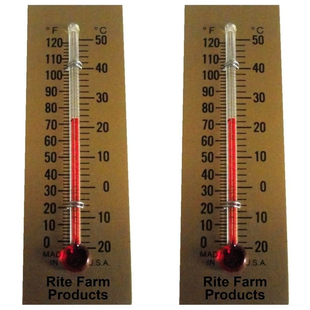 2 PACK RITE FARM PRODUCTS GLASS TEMPERATURE THERMOMETER EGG INCUBATORS