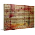 thumbnail image 2 of "Floating Red Water" Painting Print on Natural Pine Wood, 2 of 7