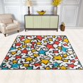 thumbnail image 2 of Yayeee Area Rugs for Living Room 6.7'x4.8' Non Slip Washable Bedroom Floor Carpet, Colorful Stars, 2 of 5