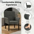 thumbnail image 6 of Gymax Set of 2 Arm Chair Guest Chair Home Office w/ Wooden Legs Gray, 6 of 6