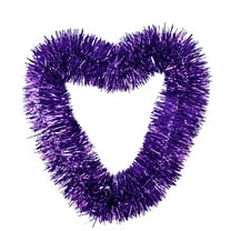 50 Feet Purple Christmas Foil Garland - Material, Fluffy, Easy to Shape, for Holiday Tree, Wall & Event Decor