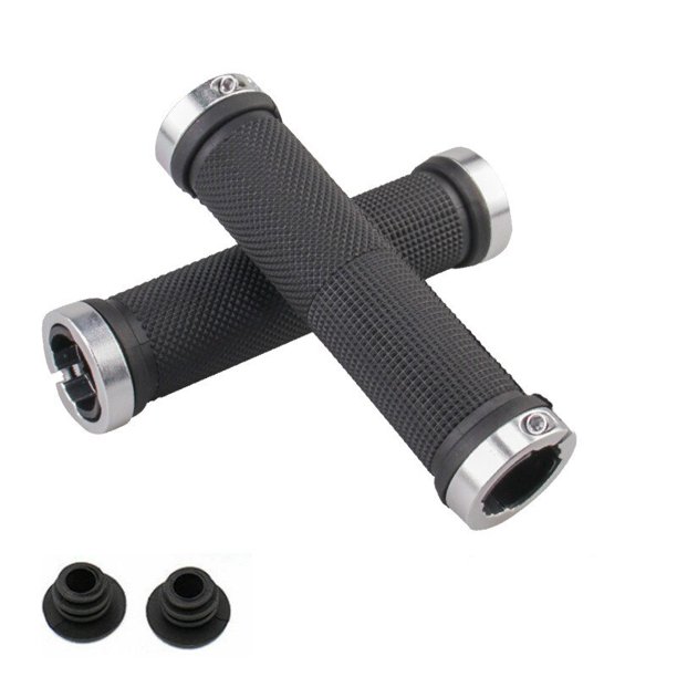 Motorcycle Road Cycling Bike Bicycle Mtb Handlebar Cover Grips Smooth Soft Rubber Anti-Slip Handle Grip Lock Bar End 1 PairStyle B(silicone)8 He Qiyong unisex