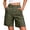 Army Green -BJ27, variant on Bermuda Shorts for Women Long Knee Length Jean Shorts Denim Stretchy Cotton Jorts with Pockets Casual Relaxed Fit Brown M