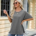 thumbnail image 2 of Zoeecloth Women's Cotton Tshirt Short Sleeve T-Shirts Summer Cotton Cute Tops for Teen Girls Adjustable Casual Round Neck Sundresses Slim-Fit Dress S-XXL, 2 of 8