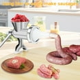 thumbnail image 5 of Tzgsonp Manual Meat Grinder with Handle Meat Crank Rustproof Meat Grinder Sausage Maker Table Mount Pork Mincer with 3 Sausage Maker Tube Multifunctional Meat Grinding Machine for Home Kitchen, 5 of 8
