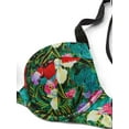 thumbnail image 3 of Victoria's Secret Rhinestone Shine Strap Push-up Bikini Swim Top Tropical Floral Cup Size 36DD NWT, 3 of 3