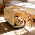 thumbnail image 5 of HOARBOEG Foldable Dog Carrier, Portable Pet Travel Crate for Cats and Small Dogs, Airline Approved Pet Carrier with Top Opening, 2-Way Car and Handheld Pet Carrier for Car, Vet, and Travel, 5 of 6