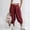 #0024-Wine, variant on Neewe Capri Pants for Women High Waisted Wide Leg Casual Lounge Pant Summer Capris with Pockets Daily