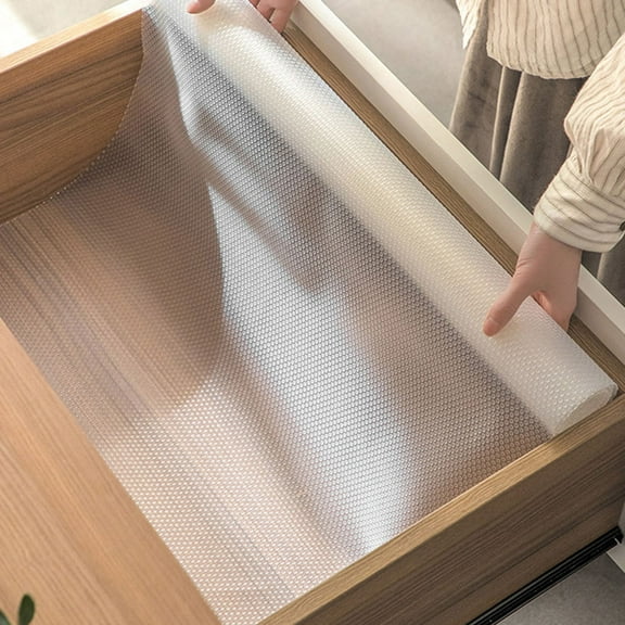 GOOHOCHY 2Pcs EVA Mat Transparent Refrigerator Liner Mats Waterproof Cushioning Non-slip Protective 15.7*19.7*0.04in