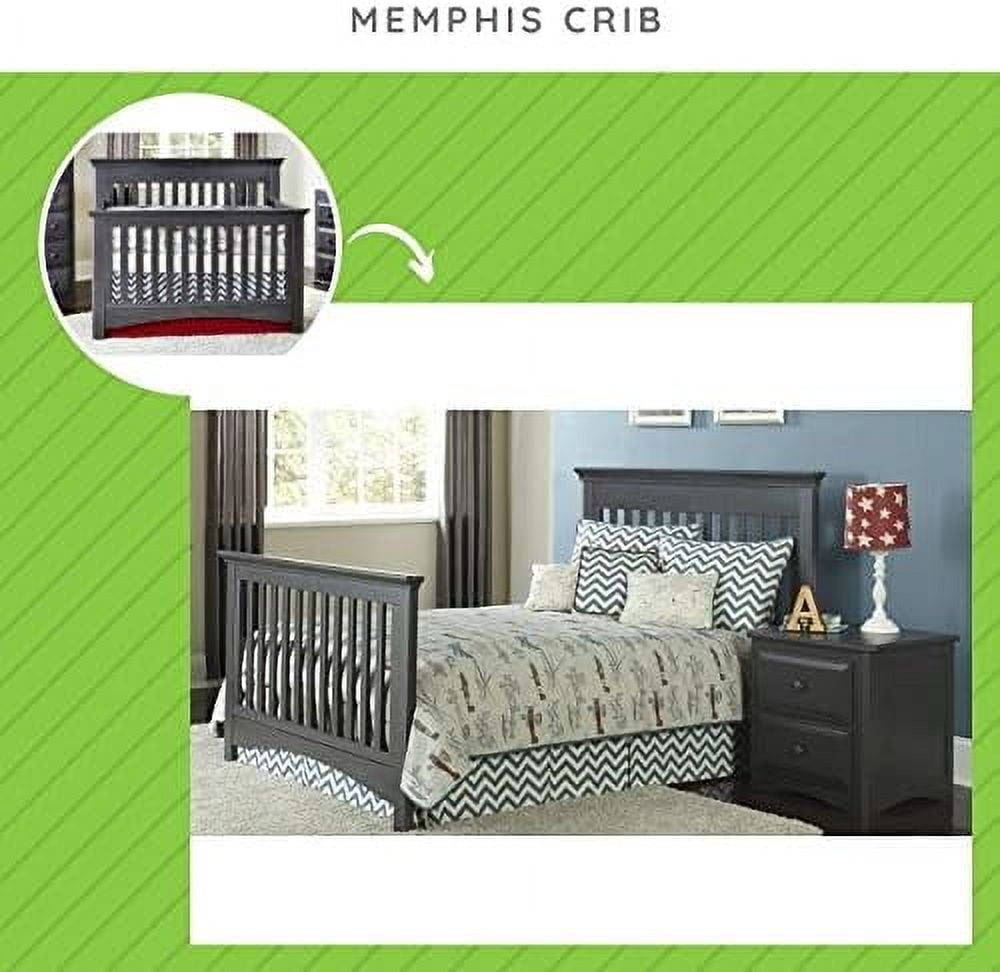 Full-Size Conversion Kit Bed Rails for Baby's Dream & Cocoon Cribs (Slate)