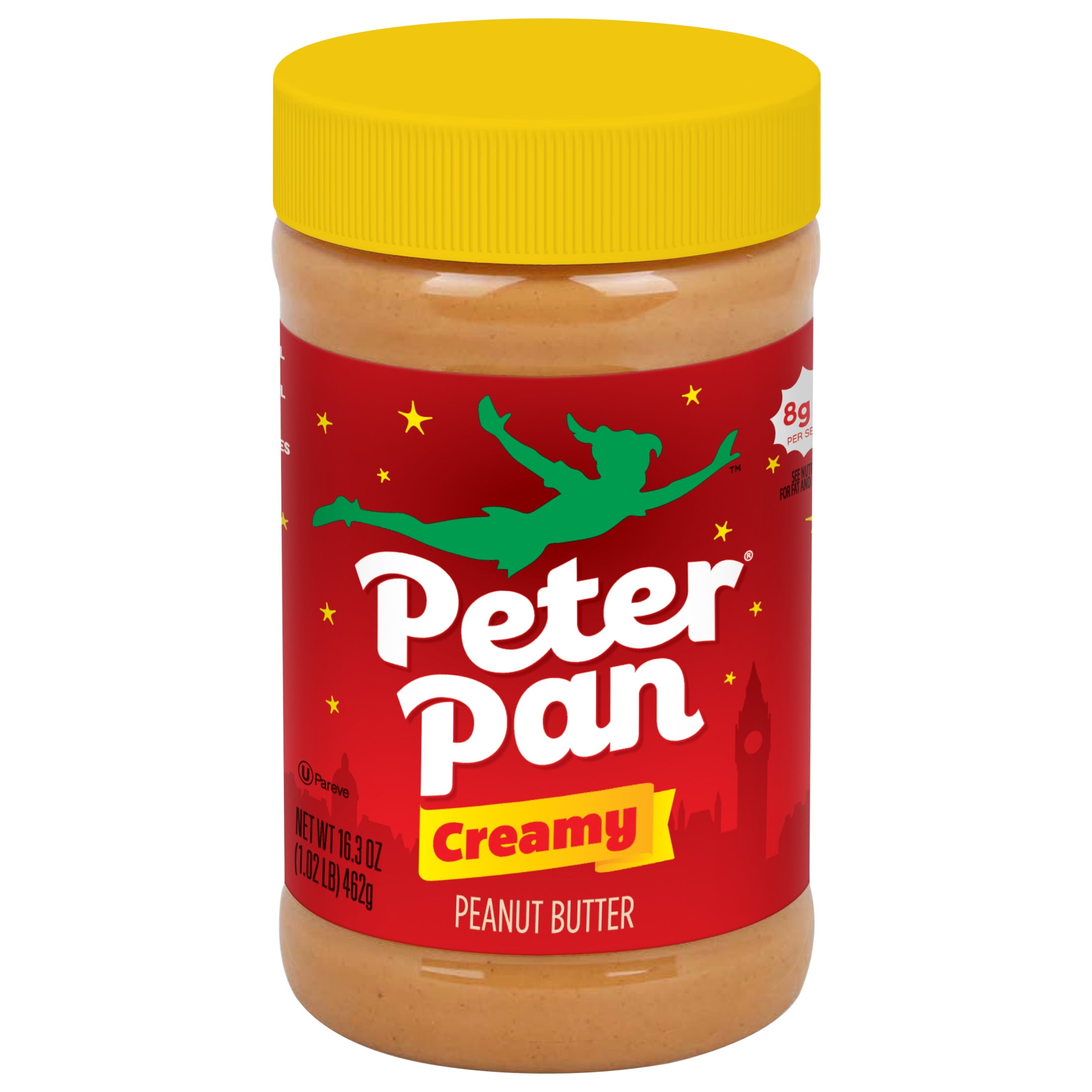 (2 pack) Peter Pan Creamy Peanut Butter,Smooth, Gluten Free Peanut Butter, 16.3 oz Jar