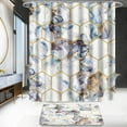 thumbnail image 2 of Brythos 4Pcs Shower Curtain Set,Bathroom Rug Set,Bathroom Sets,Style12,72"X72", 2 of 6