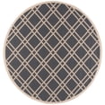 thumbnail image 2 of Safavieh Courtyard Jasper Geometric Indoor/Outdoor Area Rug, Anthracite/Beige, 7'10" x 7'10" Round, 2 of 9