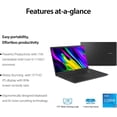 thumbnail image 5 of ASUS Vivobook 15 Laptop, 15.6 Inch FHD, Intel Core i5-1135G7, 8GB RAM, 256GB SSD, Windows 11 Pro, 10 Number Key, WiFi, HDMI, USB Type-C for Business and Student, Black, 5 of 6
