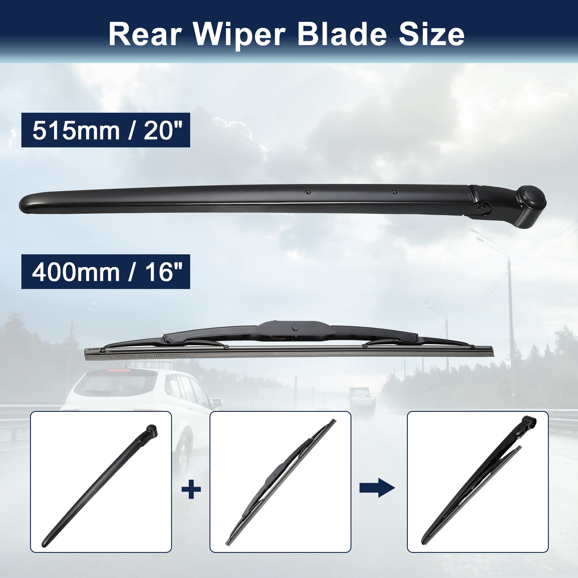 Unique Bargains Rear Wiper Blade Arm Set for Land Rover Range Rover Sport 2006-2013