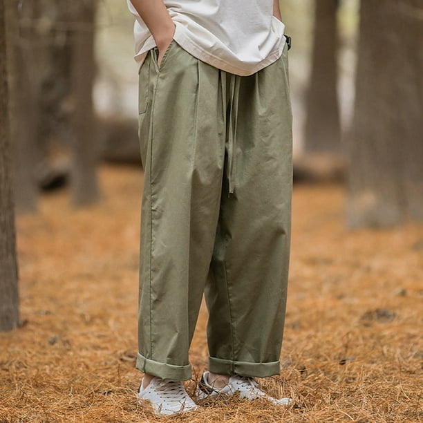 Ketyyh chn99 Men s Cargo Pants 2024 Fashion Pants Plus Size Lightweight Multi Pocket Trousers Green XL