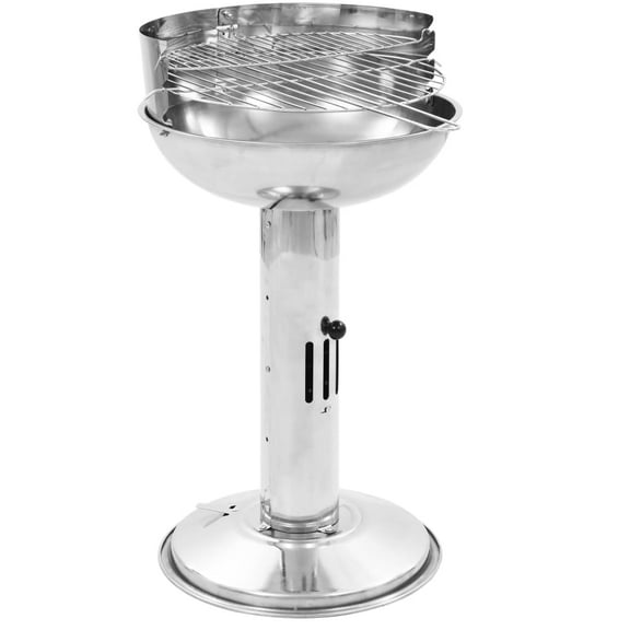 vidaXL 22" Pedestal Charcoal Grill, Portable