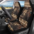 thumbnail image 2 of Yuyamidu Bear Car Seat Covers Full Set of 2 Southwest Aztec Vehicle Front Seats Covers Stretchy Washable Car Accessories Bucket Seat Cover, 2 of 7
