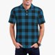 thumbnail image 1 of Fotbe Blue Black Plaid Camiseta Polo de Golf para Hombre con Estampado – Camisa Deportiva Transpirable con Cuello Abotonado-Large, 1 of 6