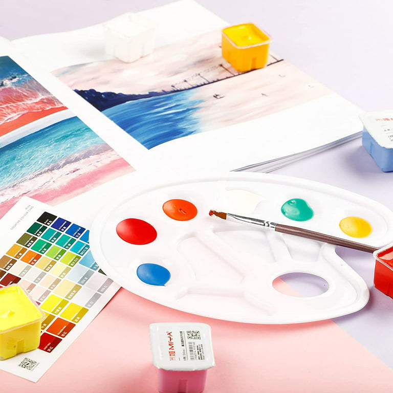 Himi Gouache Paint Set Jelly Cup 18 Vibrant Colors Non Toxic Paints With  Case for sale online