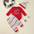 thumbnail image 3 of WIBACKER 3-24M Christmas Newborn Infant Baby Boys Outfits Cotton Romper Bodysuit Pants Hat Set Toddler Girl Fall Winter Clothes, 3 of 9