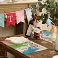 thumbnail image 2 of Easter Placemats Set of 4 - 12x18" Bunny Rabbit Hello Peeps Polka Dot Burlap Spring Farmhouse Table Decor AP567-4, 2 of 5