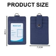 thumbnail image 2 of 2pcs PU Leather Badge Holder, Vertical ID Card Holders with ID Window, Work Name Card Badge case, 2 of 5