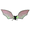 black, variant on Jiibva Wire Frame Bat Wings Shiny Tulle Devil Costume Prop Forest Green 90x38cm