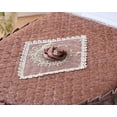 thumbnail image 2 of Home Decor Pleuche Lace Toilet Accessories Tank Cover Lid Cover Toilet Seat Cover, Set of 3, 2 of 3