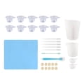thumbnail image 4 of Dekaim Kit De Herramientas De Taza Medidora De Silicona, Espátula, Guantes Para Dedos, Pipetas, Juego De Herramientas De Mezcla De Resina Epoxi Para Manualidades(33.00 * 10.00 * 5.00cm-Azul), 4 of 5