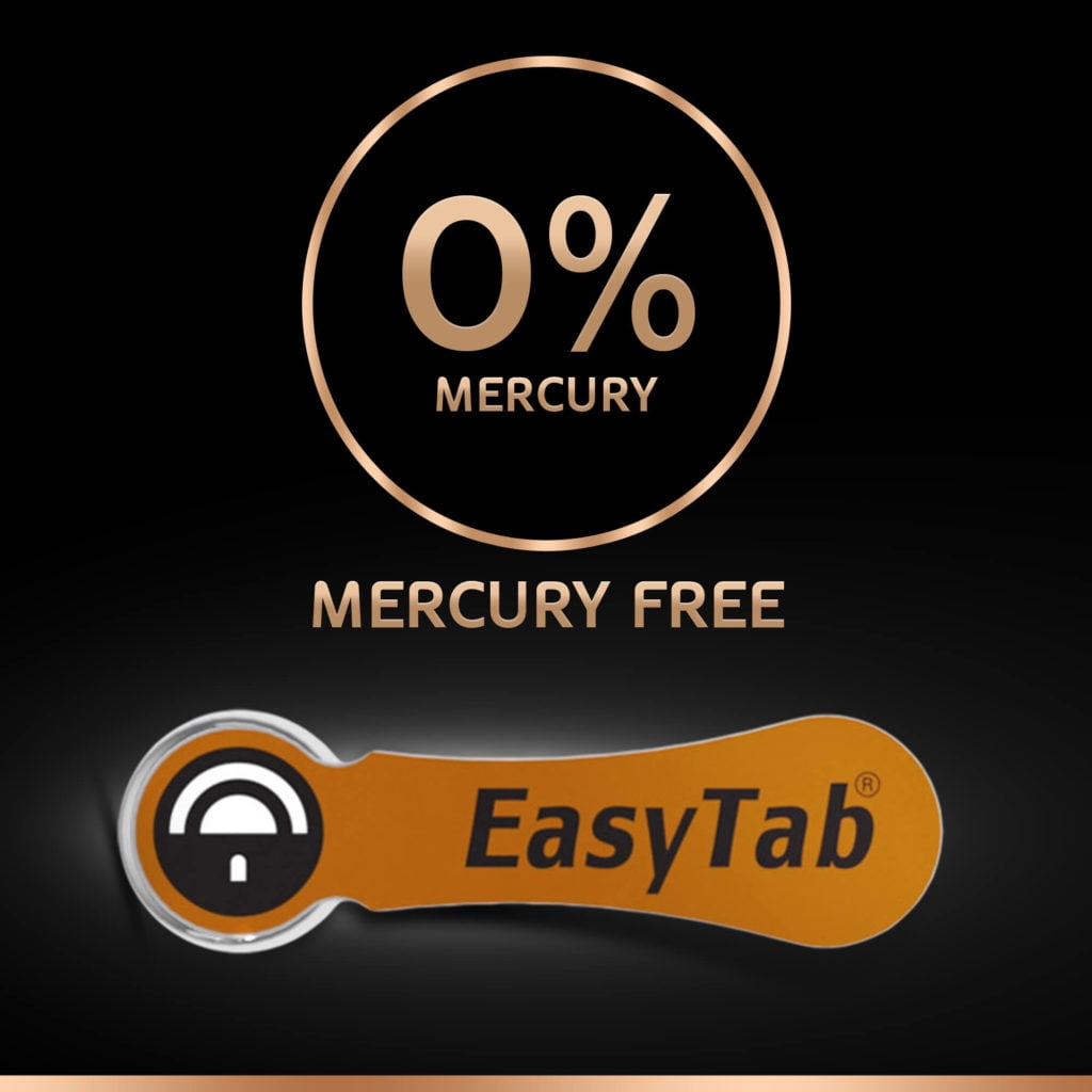 Duracell Activair Hearing Aid Batteries Size 312 (80 Batteries), Brown