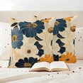 thumbnail image 3 of Yellow Florals Outdoor Waterproof Pillow Covers, Botanical Pastoral Spring Retro Beige Decorative Square Throw Pillowcase Sofa Cushion Sham for Patio/Couch/Chair, 16"x16" 2 Pack, 3 of 8